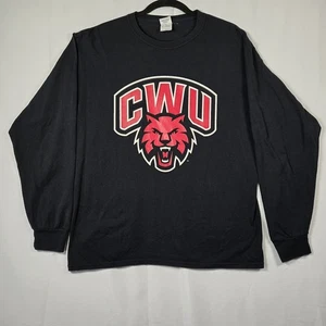 Central Washington Univ. Wildcats Adult Unisex Long Sleeve Black Tshirt, Large - Picture 1 of 8