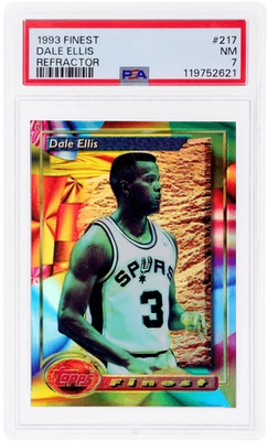 Topps Finest Dale Ellis Refractor 1993 #217 PSA 7 Foto 1 de 2