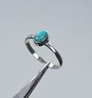 925 Solid Sterling Silver Blue Turquoise Ring -9 Us F543