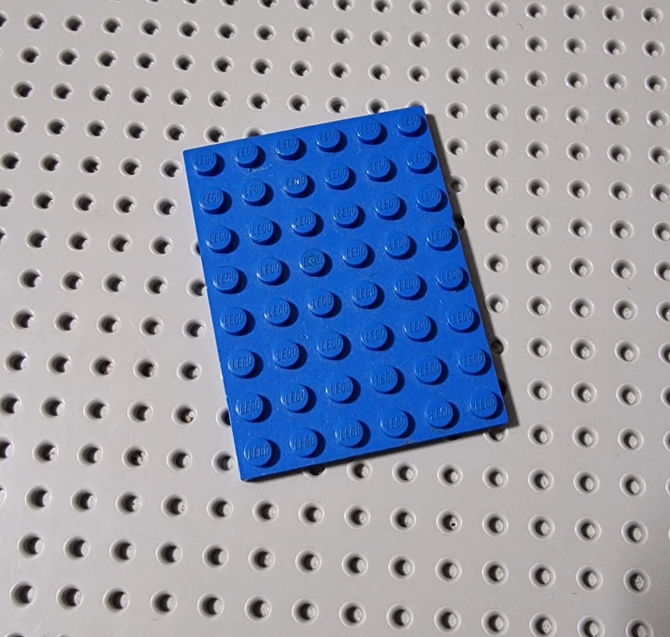 LEGO Platte Bauplatte Basisplatte flach 1 stk Blau 6x8 Blue Plate 3036 R2 - Bild 1 von 1