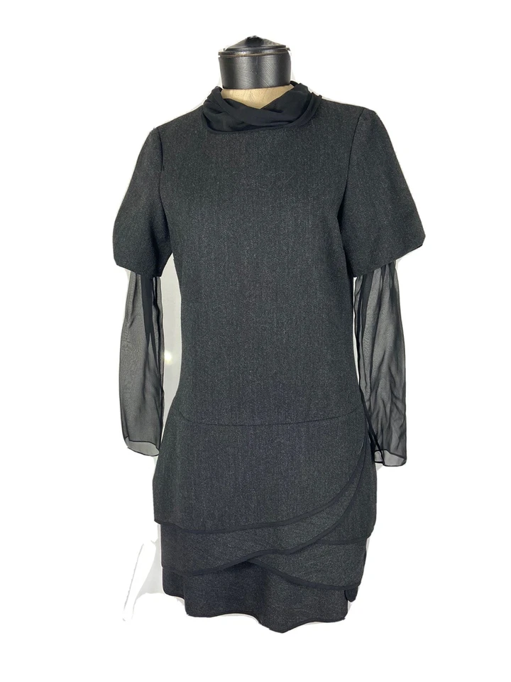 Vestido de lana gris vanguardia talla 6 THAKOON Foto 1 de 4