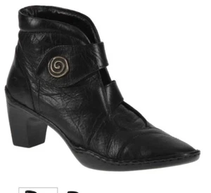 Josef Seibel Damenstiefel schwarz Leder mit Absatz Booties Größe 6,5 gebraucht, in einwandfreiem Zustand schneller Versand - Bild 1 von 10