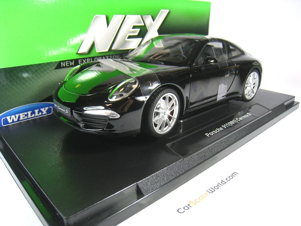 PORSCHE 911 CARRERA S (991) 1/18 WELLY (BLACK) - Imagen 1 de 3