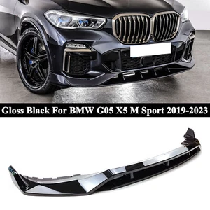 For BMW G05 X5 M Sport 19-23 Gloss Black Front Bumper Lip Splitter Spoiler Kits - Bild 1 von 6