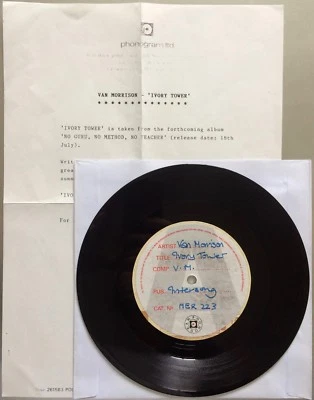 VAN MORISSON Ivory Tower RARE 7" ACETATE DJ PROMO PHONOGRAM ARCHIVE 1986 UK - Image 1 of 4