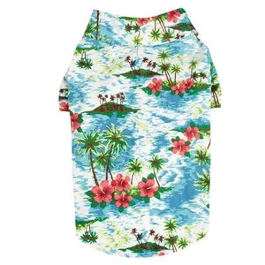 Casual Canine Hawaiian Breeze Camp Dog Shirt Beach Palm Tree Island Size: S/M - Picture 1 of 5