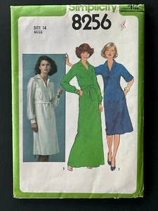 Vintage Simplicity Schnittmuster 8256 Größe 14 Miss ungeschnittenes langes und kurzes Kleid - Bild 1 von 5
