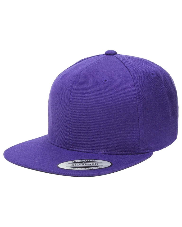 Yupoong Classics 6089 Adulto Visera Plana Gorra Clásica Snapback Gorra Foto 1 de 1