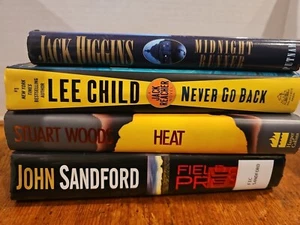 Lot of 4 Hard Cover Thrillers Jack Higgins,Lee Child,Stuart Woods,John Sandford - Picture 1 of 9