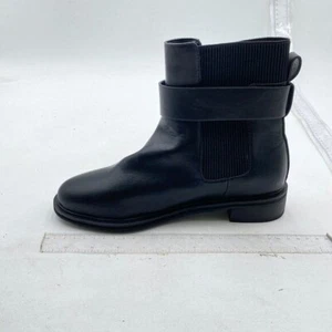 Women's Low Heel Chelsea Ankle Boots Slip On Elastic Fall Booties Shoes Black - Picture 1 of 7