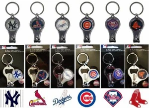 1 Key chain Ring NEW MLB 3 in 1 Bottle Opener Nail Clippers Keychain CHOOSE TEAM - Picture 1 of 7