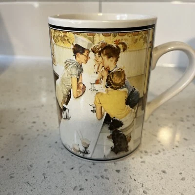 Vintage Norman Rockwell  Cup Title soda Fountain Post Cover August 22, 1953 - Image 1 of 4