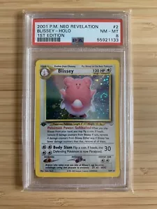 Pokémon Blissey 1ª Edición Neo Revelation Holo 2/64 Remolino PSA 8 (55921133) - Imagen 1 de 2
