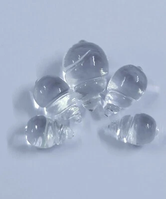 Tallas de caracola/cáscara de cuarzo cristal 5 piezas Aplicación Layout 94,60 Cts. Piedras preciosas naturales Foto 1 de 4