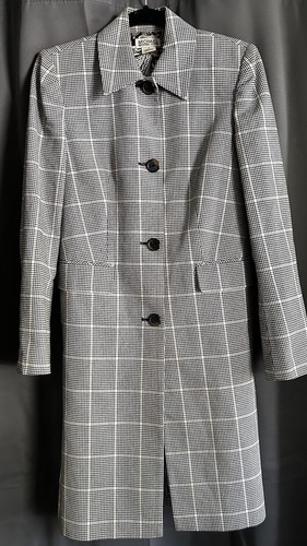 Cappotto trench Michael Kors spina di pesce finestra giacca foderato seta soprabito taglia S