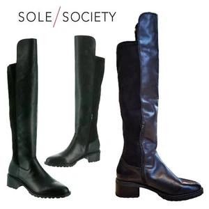 SOLE/SOCIETY NEW FAVIAN Over-the-Knee Leather Boots 6.5 - Picture 1 of 9