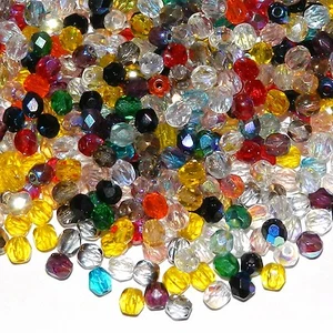 CZW21 Assorted Color Fire-Polished Faceted 4mm Round Czech Glass Beads 250pc - Picture 1 of 1