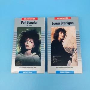 Pat Benatar + Laura Branigan VHS 1985 music vision hit videos side-open VG+ - Picture 1 of 4