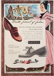 Zapatos para mujer British Brevitts 1951 festival de moda en Eatons anuncio impreso - Imagen 1 de 1