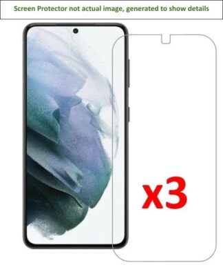 3x Samsung Galaxy S21 屏幕保护膜 带布 — 第 1/2 张图片