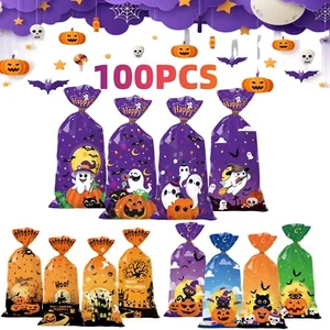 Halloween Candy Bags Party Cookie Box Sweet Bags Cookie Pouch Biscuit Gifts Bag - Picture 1 of 18