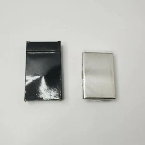 Metal Credit Card Case with Money Clip - Stainless - Picture 1 of 4