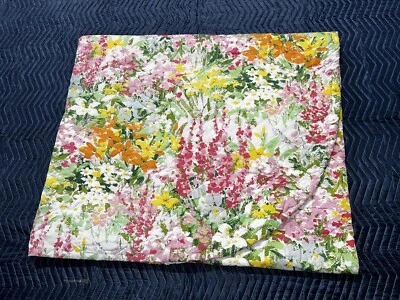 Vtg SPRINGMAID Floral Print Twin Size Quilted Comforter Bedspread Floral Curved - Image 1 of 4