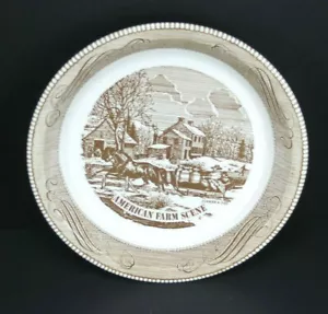 Vintage Jeannette Royal China American Farm Scene 10" Collector Pie Plate - Picture 1 of 5