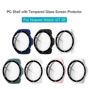 Case Screen Protector Frame PC Tempered Glass Cover For Huawei Watch GT 2E - Zdjęcie 1 z 15