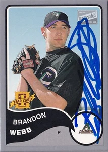Brandon Webb Signed 2003 Topps Bazooka Silver Diamondbacks Rookie Card #163 RC - Picture 1 of 12