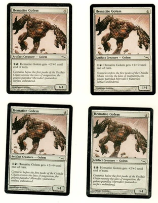 Set Of 4 Hematite Golem Mirrodin 185/306 Common Magic the Gathering MTG Card - Image 1 of 4