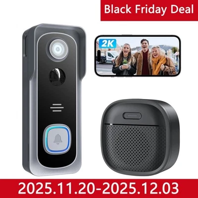 ieGeek WiFi Video Doorbell Camera Human Detection,2-Way Audio Battery Door bell