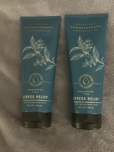 X2 Aromatherapie STRESSABBAU - Eukalyptus/Tee Duschgel Bath & Body Works NEU - Bild 1 von 3