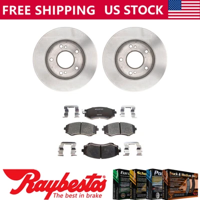 Комплект передних тормозных дисков + керамические колодки и оборудование для 1994 240SX - Raybestos - Изображение 1 из 4