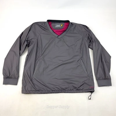 Chaqueta pulóver cortavientos para mujer Cabela cuello en V XL gris rosa Foto 1 de 4