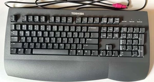 Toshiba J9810-4 Vintage Black PS/2 Keyboard E06150US002-C Tested - Picture 1 of 9