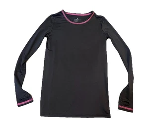 Top de pijama Cuddle Duds niñas pequeñas talla pequeña negro y rosa  - Imagen 1 de 10