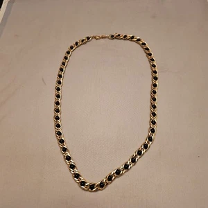 COLLAR NAPIER 24" VINTAGE TONO DORADO CON PIEDRA NEGRA COLECCIONABLE FIRMADO - Imagen 1 de 24