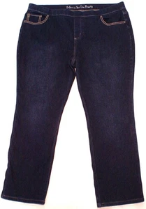 Belle Kim Gravel Stretch Pull On Strick Denim Hose Blau Jeans Damen 22W P (41X28 - Bild 1 von 3