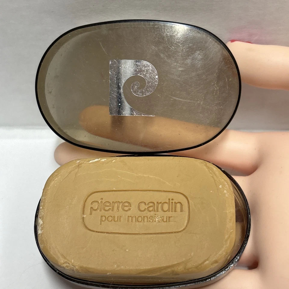 Barra de jabón PIERRE CARDIN Pour Monsieur con estuche perfumado 1,4 oz Francia vintage Foto 1 de 4