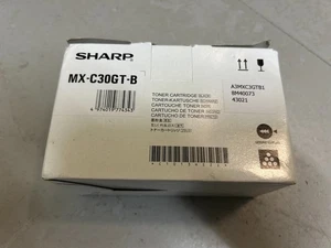 Genuine Sharp MX-C30GT-B Black Toner Cartridge (MXC30GTB) Original - Free P+P - Afbeelding 1 van 1