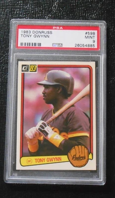 Tarjeta de novato Donruss Baseball #598 1983 Tony Gwynn radiocontrol graduada PSA 9 PADRES HOF Foto 1 de 2