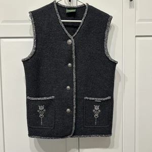 Geiger Collections graue Damen Wollweste, Gr. 38, bestickte Taschen, Österreich "  - Bild 1 von 14