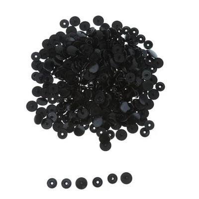 Set of 100 T3 Resin Snap Buttons Dummy Clips Press Studs For Sewing 10.7MM Black - Image 1 of 4