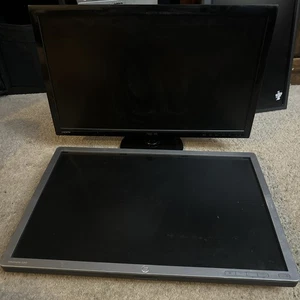 2 x 24in Monitors HP - ASUS. - Picture 1 of 8
