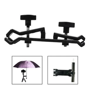 Umbrella Holder Clamp Camera Tripod Clip Bracket Photography Lighting Stand UK - Picture 1 of 10