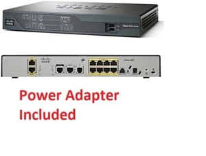 Cisco 891 8-Port 10/100 FE Security Router advipservices CISCO891-K9 w/P Adapter - Picture 1 of 1