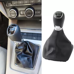1PC Front 6 Speed Shift Gear Knob Shifter Lever For Skoda Octavia MK2 2004-2012 - Picture 1 of 7