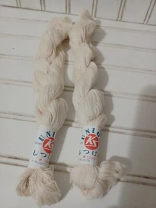 2 hilos de algodón japonés Union costura blanco roto crema 100% - Imagen 1 de 4