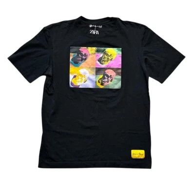 Camiseta Negra Zara X Andy Warhol Colección Calavera Bodegón Arte Pop Para Hombre’s M Foto 1 de 4